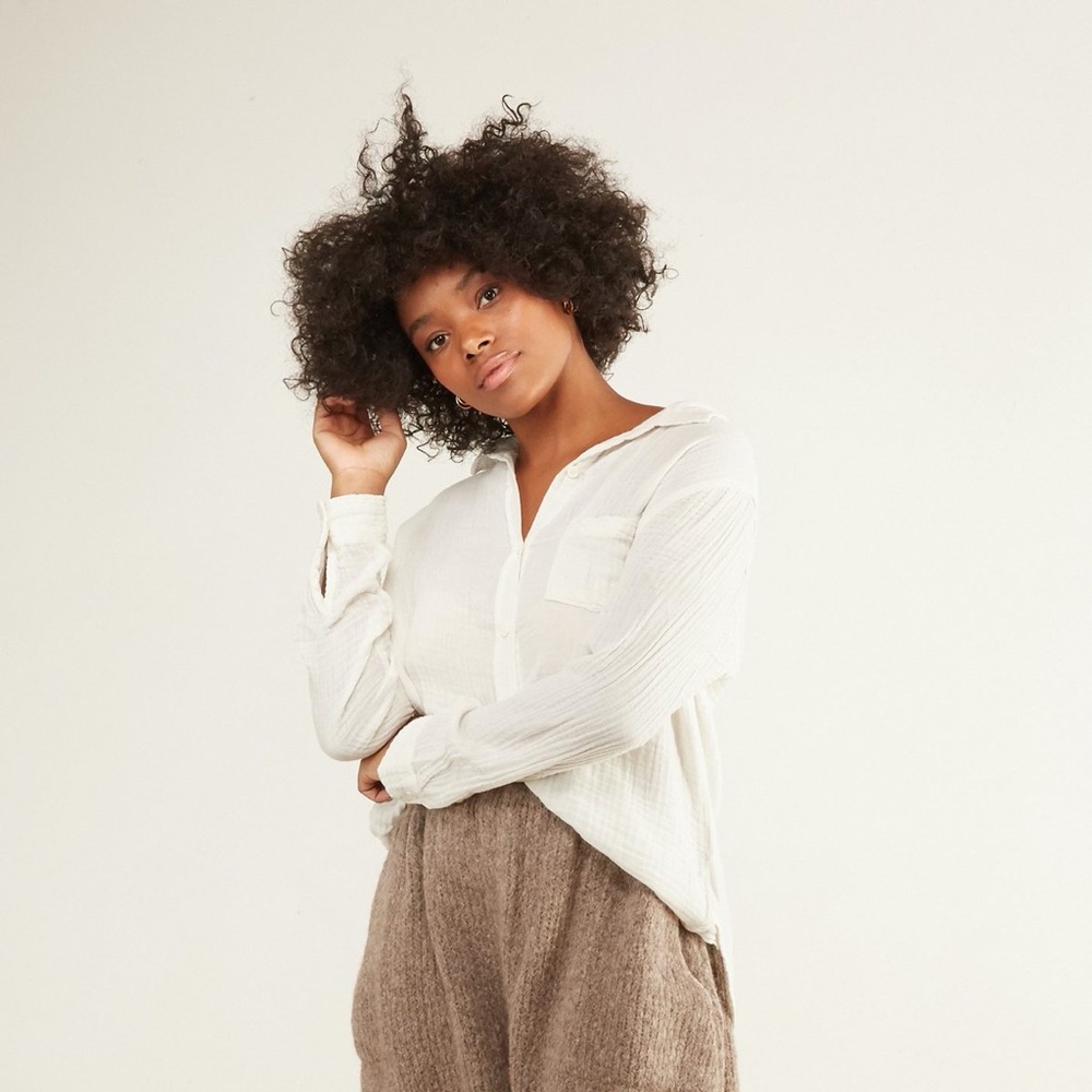 • LACAUSA • Luxe Nash Button Up in Moon